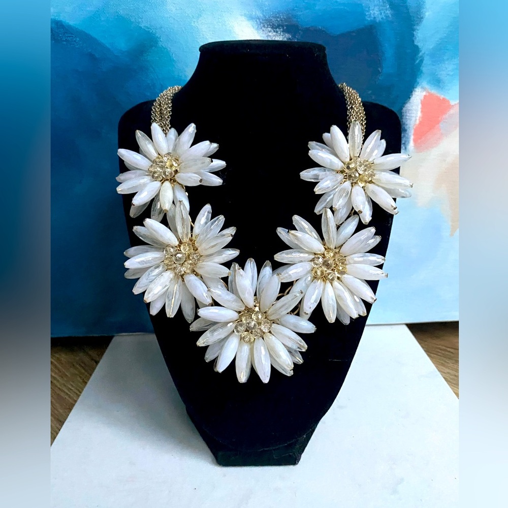 Vintage TED BAKER for Talbot's Aster Burst Daisy Multichain Statement Necklace - Picture 1 of 9